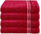 Schiesser Frottier Handtuch Skyline Color im 4er Set | 100% Baumwolle aus nachhaltiger Produktion | saugstark, weich, farbecht | 50x100cm | Rot