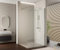 Duschabtrennung mit Nanobeschichtung, Walk-In EX103, Duschtrennwand 10 mm Super White Glas, Duschwand optional mit LED-Beleuchtung, 1400mm, Stabilisationsstange:rund, Chrom hochglanz