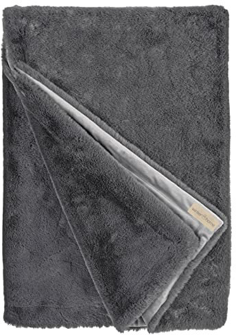 Winterhome Felldecke Guanaco Graphit Wohndecke Webpelz Fellimitat Kunstfelldecke 140 x 200 cm
