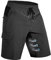 Hiauspor Wanderhose Herren Kurz MTB Hose Leichte Schnelltrocknend Cargo Bermuda Chino mit 5 Taschen Männer Wandershorts Outdoor Trekking Shorts Sommer Stretch Mountainbike,Arbeit,Sport(L, Schwarz)