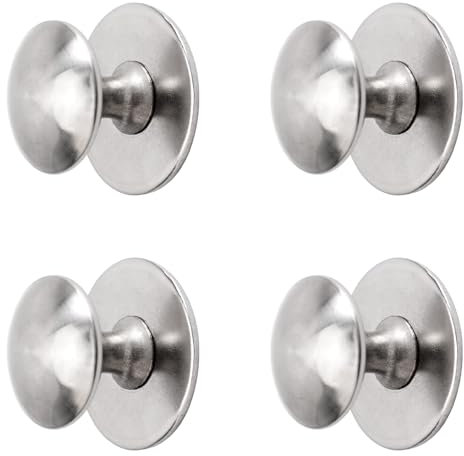 MOROBOR Stainless Steel Drawer Knobs,4pcs Self-Stick Instant Cabinet Handle Pulls Adhesive Sliding Door Stick On Handle with Mounting Screws for Glass Cabinet Cupboard Drawer(35mm*25mm)