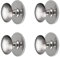 MOROBOR Stainless Steel Drawer Knobs,4pcs Self-Stick Instant Cabinet Handle Pulls Adhesive Sliding Door Stick On Handle with Mounting Screws for Glass Cabinet Cupboard Drawer(35mm*25mm)
