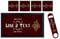 ShopQuality4U Personalise Cocktail Bar Runner Mat, Matching Bottle Opener & 4x Drinks Coasters, Gift Set | Beer Gifts Home Bar Accessories for Pub Bars Man Cave Him Her Gin Oclock