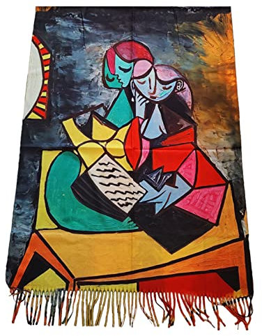 Toocool Unisex Schal Stola Klimt Van Gogh Kandinsky Monet Foulard Kunstgemälde 70x170cm Tuch Berühmte Meisterwerke Tragbare Kunst A001 [Eine Größe, Yhs-037 Kubismus]