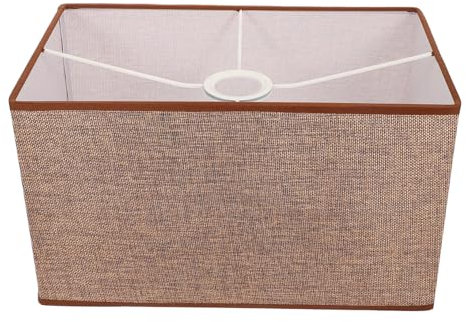 OSALADI Lampenaufsatz Aus Rechteckiger Lampenschirm Für Tischlampe Dekorativer Lampenschutz Kaffeefarben Elegantes Design Für Angenehme Wohnatmosphäre