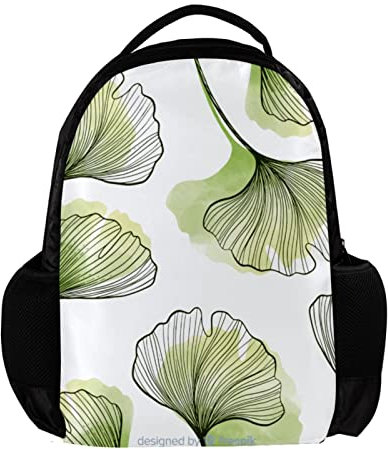 Rucksack für Damen und Herren, Schule, Reisen, Arbeit, Rucksack, Ginkgo, Biloba, Blatt, Mehrfarbig, 27.5x13x40cm, Rucksack Rucksäcke
