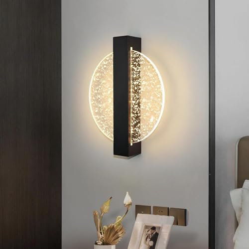 Comely Wandleuchte Innen LED, 12W 1500LM Rund LED Wandlampe Warmes Weiß 3000K, Wandleuchte Innen Modern, Wandbeleuchtung Innen für Wohnzimmer, Schlafzimmer, Treppenhaus, Flur