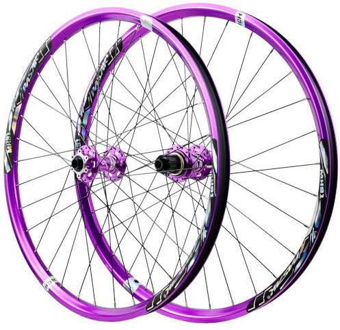 26 27.5 29 Zoll Radsatz Scheibenbremse MTB Steckachse Laufrad Satz Lagernaben 8 9 10 11 12 Gang Kassette Mountainbikes Vorne Hinten Felgen (Color : Purple, Size : 29inch)