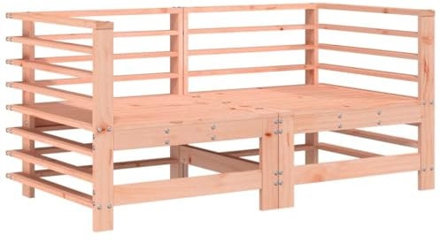 vidaXL Garten Ecksofa 2 STK., Modular Gartenmöbel, Sofa Lounge Sessel für Garten Terrasse Balkon, Gartensofa Gartensessel, Massivholz Douglasie