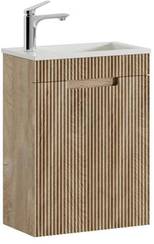 Thermis - Ensemble de meubles de salle de bain - 40 cm - Chêne clair - Meuble de salle de bain avec lavabo