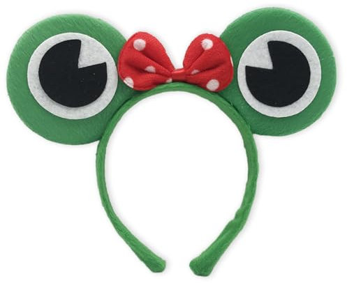 VJUYSW Haarreifen Froschkönig,Frosch König Haarreifen Haarreif mit Froschaugen Haarschmuck für Fasching Karneval Mottoparty Kopfschmuck für Damen, Herren & Kinder