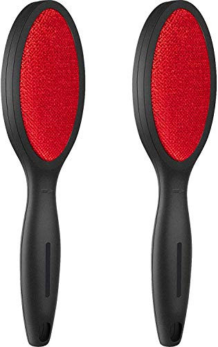 Cepillo de pelusa, removedor de pelusas, removedor de pelo de mascotas, cepillo de ropa, cepillo mágico removedor de pelusa, cepillo de limpieza de hojas y alfombras, 2 lados y reutilizable