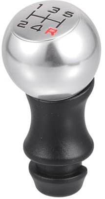 INFINAUTO Pomo De Palanca De Cambios Manual De 5 Velocidades Palanca De Cambios De Caja De Cambios Automática Para Peugeot 106 1991-1996 206 1998-2010 Plástico Negro Plateado 1 Pc