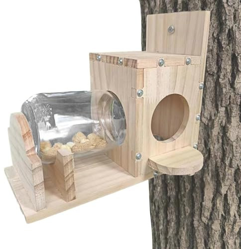 -Baum-Eichhörnchen-Box – -Eichhörnchen-Futterbox | Am Baum Montiertes Eichhörnchen-Futterhaus | Stabile Eichhörnchen-Futterbox Für Eichhörnchen-Snacks Im Freien Für Hinterhof-Gartenbaumliebhab