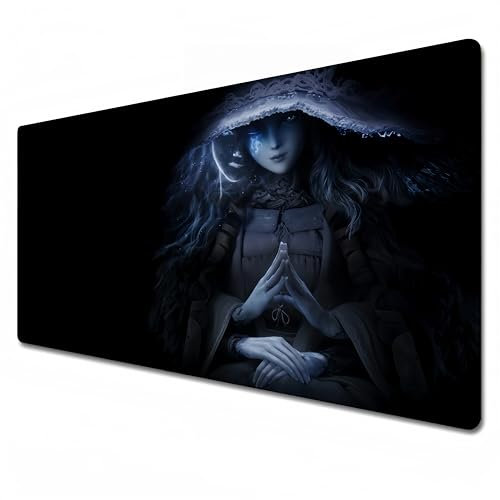 Elden Ring Mouse pad|Esports Mouse pad|Gaming Mouse pad Gray|XXL Mouse pad 900x400|Office Desk mat Large|Waterproof - Anti Slip|Ranni (31.5 x 11.8 x 0.1 in)