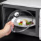 PiPiCat Tapa antiderrames, cubierta para microondas con bandeja, protección contra salpicaduras con asa, accesorios para microondas, sin BPA, resistente al calor hasta 200 °C (tapa antisalpicaduras)