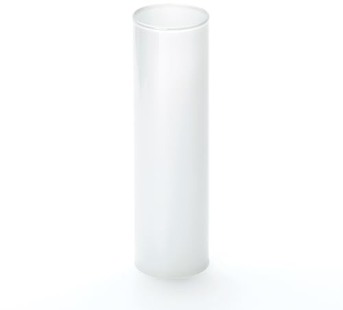ORION LIGHTSTYLE Kerzenhülse Glas 1 Stück L 85mm ø28mm Weiß für Kerzenfassung E14 Kronleuchter Lüster Kerzenhülle Fassungshülse Fassung