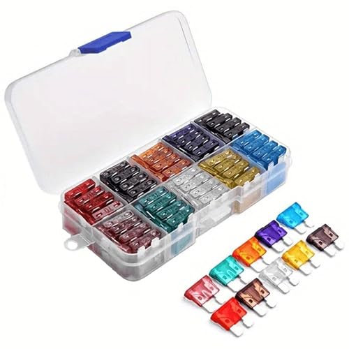 50PCS Car Fuses Assortment Kit - Standard Blade Fuses 2A-35A, Truck, SUV,Boat - Durable Zinc Alloy & Plastic