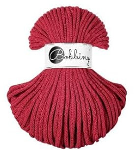 Premium Baumwoll-Flechtschnur - 5mm x 50m - Vielseitige Makramee-Kordel für Stricken, Weben, DIY-Basteln und Heimdekoration - Hochwertige Bunte Bastelschnur Flechtkordel - Classic Red