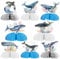 Kreatwow 8pcs Wal Wabe Centerpieces Wal Geburtstag Party Dekorationen Ozean Wal Tischdekorationen Aquarell Meer Tiere Tischdekorationen Meer Kreatur Party unter dem Meer Geburtstag Baby Dusche
