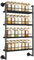 IBUYKE Portaspezie da Parete,Portaspezie da Appendere a 4 Ripiani,Portaspezie Cucina di Spezie Fino a 50 barattoli,legno organizer spezie per la porta del gabinetto della cucina, bagno,Nero TLJ016B