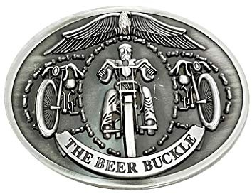 Metal Beer Bottle Holder Belt with Buckle Funny Party Beer Belt for Men Women Adjustable Waist Strap for BBQ Festivals Drinking Games