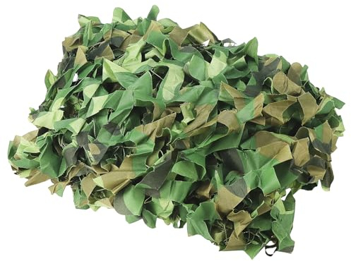 QWORK® Tarnnetz 1m x 2m, Doppellagiges Sonnenschutz aus Oxford-Stoff und Nylon, Sonnenschutz Tarnnetz, für Waldlandschaft, Jagd im Freien, Wald