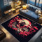 AevuCub Japanischer Stil Deko, Japanische Anime Teppich 80x150 Kurzflor, Kleiner Teppich Wohnzimmer Japanese Tempel, Weich rutschfest Waschbare Teppiche, Bettvorleger Schlafzimmer Kinderzimmer
