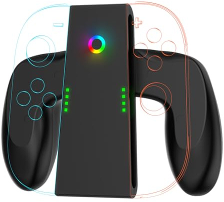 Cymwer Ladegriff for Switch 2 Joy-Con, tragbare Ladegerät Dock, ABS Gamepad Support Bracket Gamepads Grip, Handlungshalterhalter