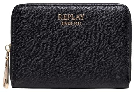 Replay Damen Portemonnaie, Black 0098 (Schwarz), Einheitsgröße
