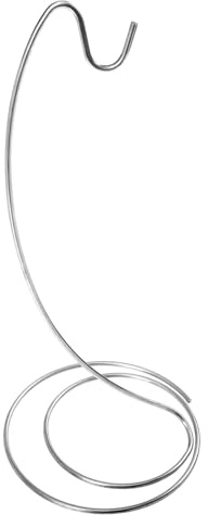 TOBBOMEY Hängender Pflanzenständer aus Eisen Silberfarben mit Rundem Sockel Laternen und Dekorationshalter für Luftpflanzen Blumentopf und Ornament Halter für Terrasse und Garten
