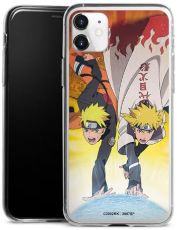 Slim Case kompatibel mit Apple iPhone 11 Silikon Handyhülle transparent Hülle extra dünn Minato Namikaze Offizielles Lizenzprodukt Naruto Shippuden