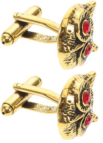 ORFOFE Elegante Eulen Manschettenknöpfe für Herren Robuste Legierung Stilvoller Hemdmanschettenknopf für Business Hochzeit und Formelle Anlässe Vielseitig und Langlebig Passend für