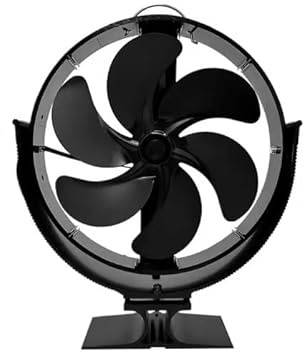 Wood Stove Fan, Nicht elektrischer Ofenlüfter, 360 Grad drehbar, wärmebetriebener Kaminofen for Pelletöfen und Holzverbrennung(DY916)