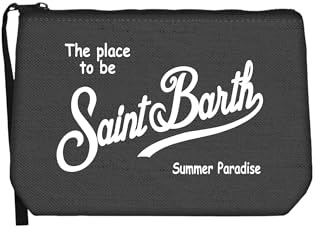 Saint Barth Mc2 Unisex Pochette ALI0004 Lino Nero Taglia Unica