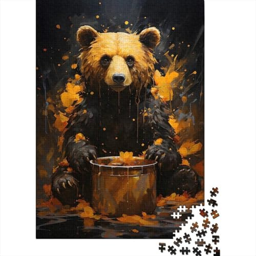 Bear Jigsaw Puzzle 1000 Pieces Cardboard for Adults Challenging