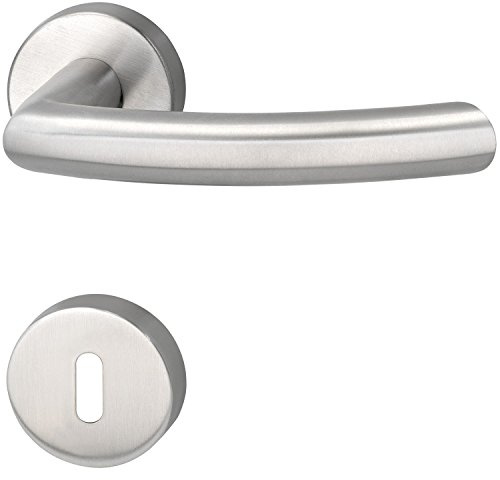 MARCHESI Drückergarnitur ARC - auf Rosette BB, 38-45, Edelstahl matt