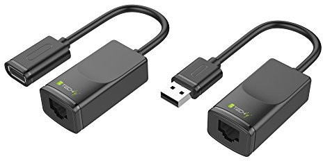 Techly 103199 Extender USB su Cavo Cat.5E/6 60m Nero