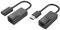 Techly Extensor USB a cable Cat.5E/6, 60 m, color negro, 103199