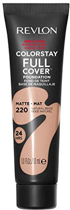 Revlon ColorStay Full Cover Foundation, 220 Natural Beige, 1.0 fl oz