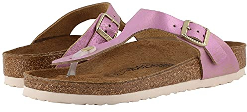 Birkenstock Gizeh Sandales unisexe en suède délavé Rose Taille 39 EU
