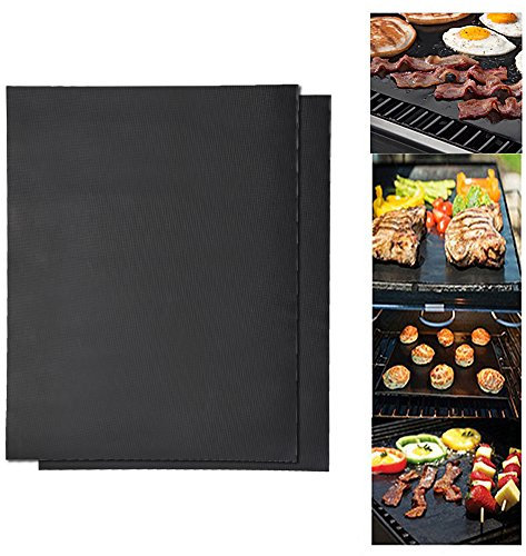 Zerodis Tapis de Barbecue Tapis de Cuisson pour Barbecue et Four Résistent à La Chaleur Jusqu'à 300 à 500 Degrés 40 x 33 cm Feuilles Anti-adhérent de BBQ et Feuilles de Cuisson Réutilisable(2Piece)