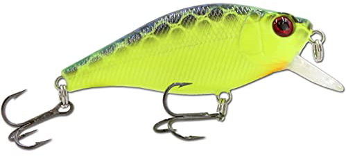 Angel-Berger Wild Devil Baits Crazy Crank Wobbler Hardbait Kunstköder (UV Chartreuse, 60mm)
