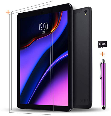 LNBEI Android Tablet 10 inch with SIM Card Slot Unlocked +(2) Screen Protector +16GB SD Card +(1) Stylus Pen - IPS Screen Octa Core 2GB RAM 32GB ROM 3G Phablet with WiFi GPS Bluetooth Tablets (Black)