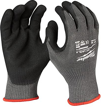 Milwaukee Unisex MILWAUKEE cut resistant gloves Size XXL level 5 4932471427, Black, XXL UK