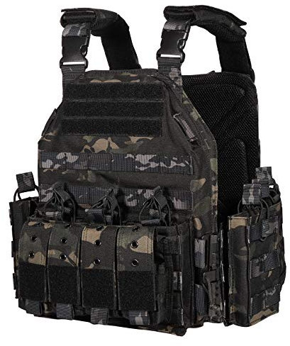 vAv YAKEDA Taktische Militärweste Schnellverschluss Airsoft Weste Verstellbar für Erwachsene