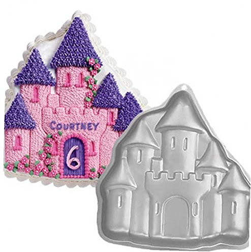 TOSSPER 1pc Castle House Cake Mould, Aluminium Alloy Cake Tin Bakeware for Kitchen Party Diy Baking Tools