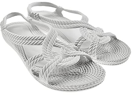 BRASILERAS Tongs Femme Enfant Antidérapantes Confortables Chaussures de Plage/Piscine/urbaines Blanc 40 EU