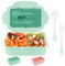 Ziidoog Lunchbox für Erwachsene/Kinder mit fächern - 1100 ML Brotdose mit Löffel & Gabel - Langlebige perfekte Größe für die Mahlzeit unterwegs, BPA-frei und lebensmittelechte Materialien