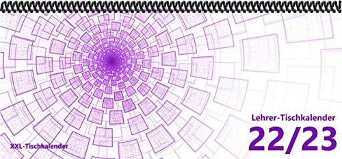 Lehrer - Tischkalender 2022/23: XXL-Tischkalender, Bunt-Kalender Tunnel lila 14,5 x 32,5 cm, quer, Juli 2022 - September 2023